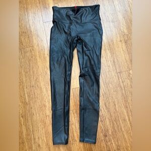 SPANX Black Skinny Faux leather leggings